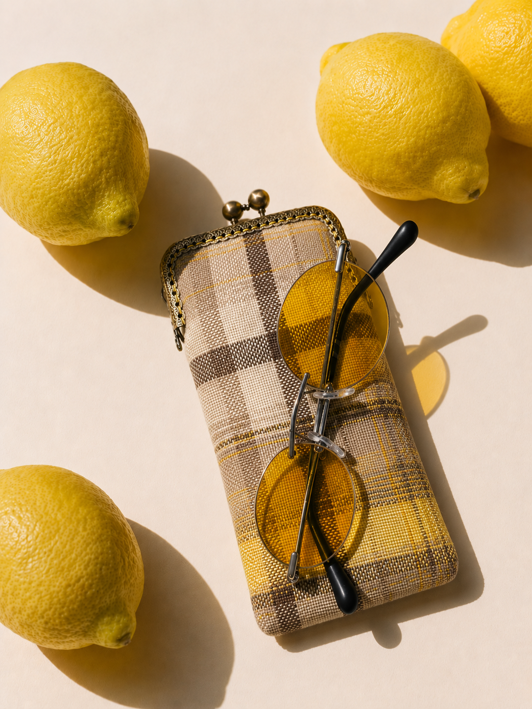 Upcycled textile sunglasses case